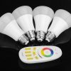4 E27 RGBW LED Bulbs With Remote5